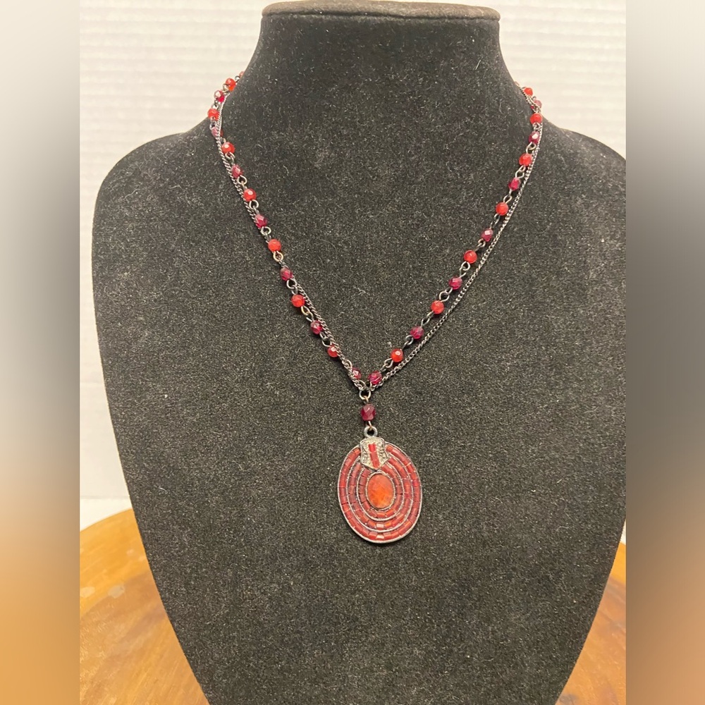 Icing Ted Beaded Pendant Goth Victorian Style Necklace